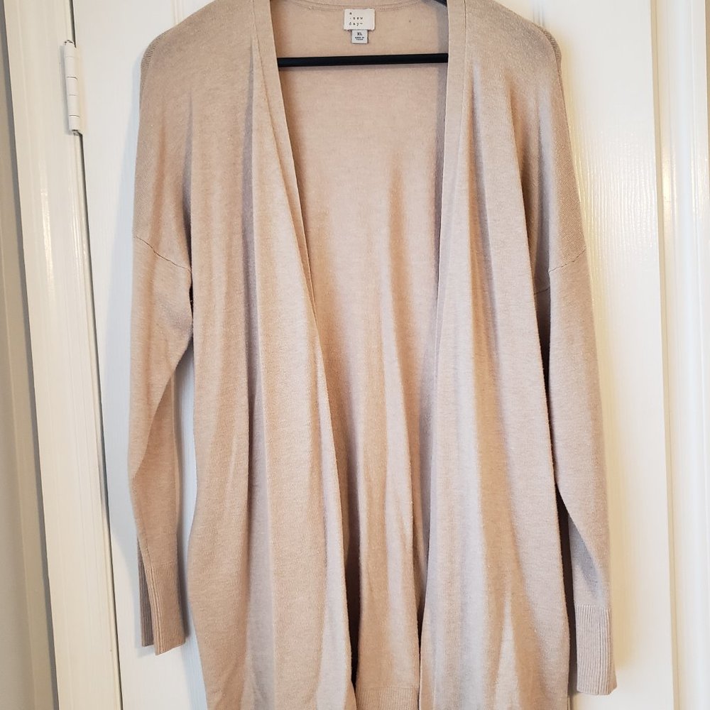 A New Day Cream-Colored Duster/Cardigan
